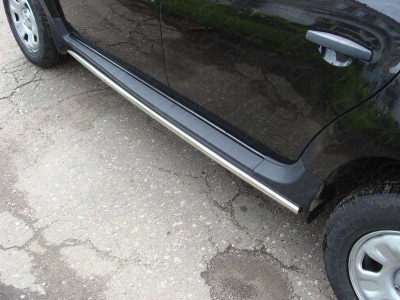 Пороги труба 42 мм ТСС для Renault Duster 2011-2015