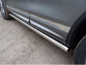 Пороги труба 76 мм для Volkswagen Touareg R-Line № VWTOUARRL14-06