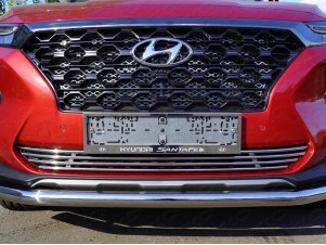 Накладка решётки радиатора нижняя 12 мм для Hyundai Santa Fe № HYUNSF18-28